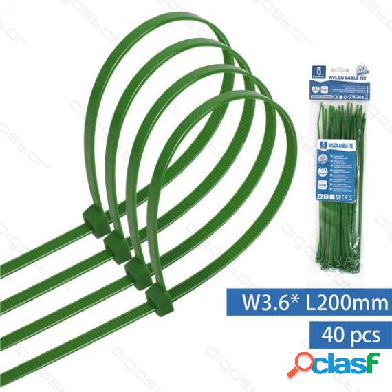 Fascetta Fermacavo In Nylon 3,6Mmx200Mm Verde - Confezione