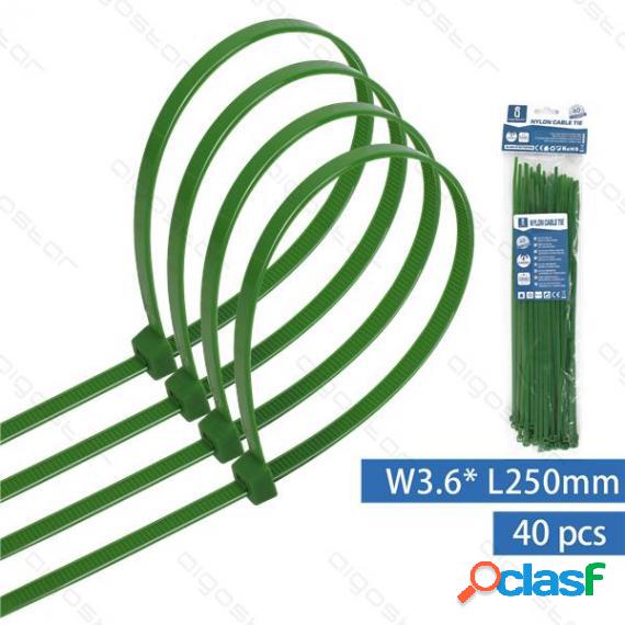 Fascetta Fermacavo In Nylon 3,6Mmx250Mm Verde - Confezione