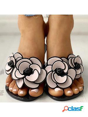 Fashion flower flat comfortable sandals