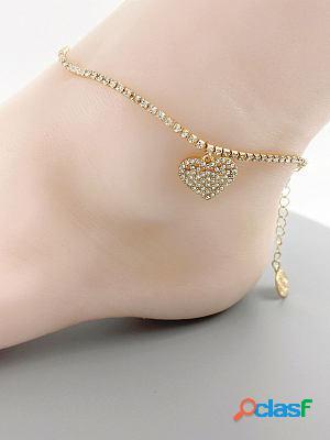 Fashionable And High-quality Sparkling Rhinestone Heart