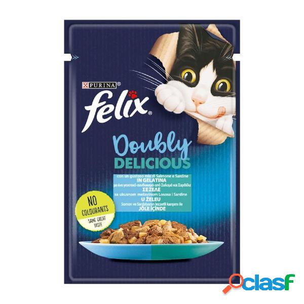 Felix Doubly Delicious con Sardine e Salmone in gelatina 85