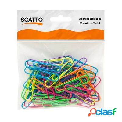 Fermagli Scatto punte arrotondate 50 mm colori assortiti