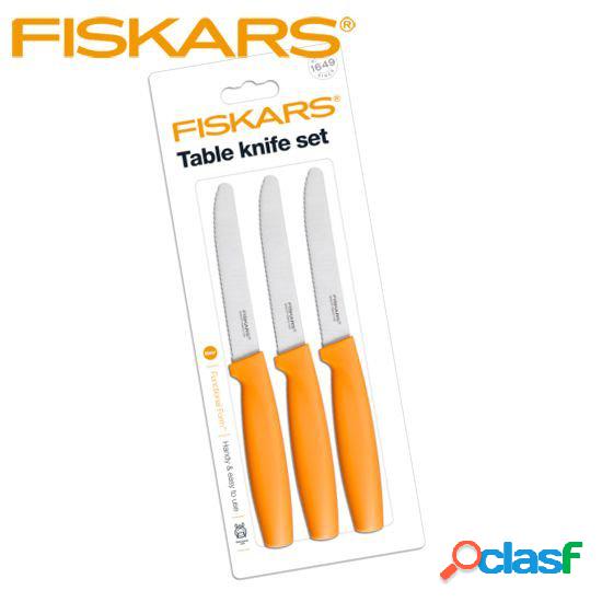 Fiskars FunctionalForm Coltello Tavola Set 3 Pz Arancione