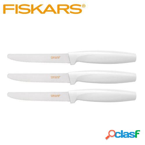 Fiskars FunctionalForm Coltello Tavola Set 3 Pz Bianco