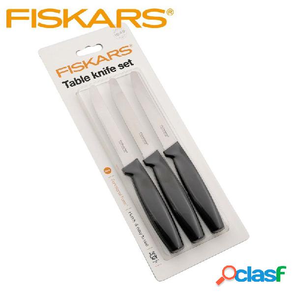 Fiskars FunctionalForm Coltello Tavola Set 3 Pz Nero