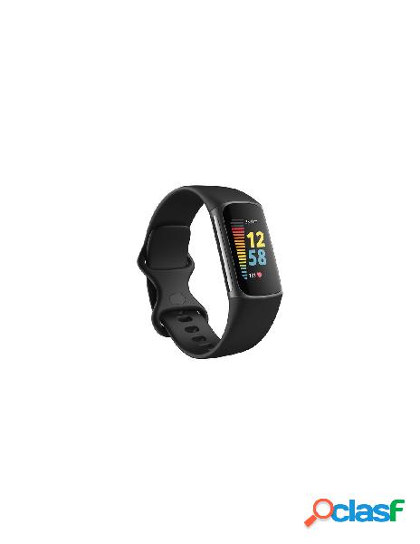 Fitbit - smartband fitbit 421bkbk charge 5 ecg nero e