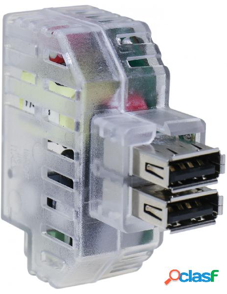 Fme - alimentatore 2xusb 2,4a da incasso con attacco