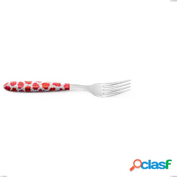 Forchetta tavola Vero poppy, acciaio 18.0 nickel free,