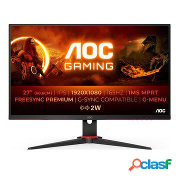 G2 27g2spae/bk led 27" full hd nero, rosso