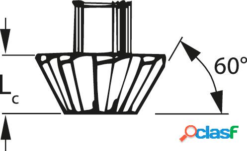 GARANT - Fresa ad angolo, Forma D 60° non rivestito