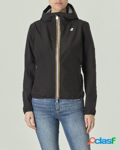 Giacca Lil Dot nera dalla linea slim in nylon taffetà con