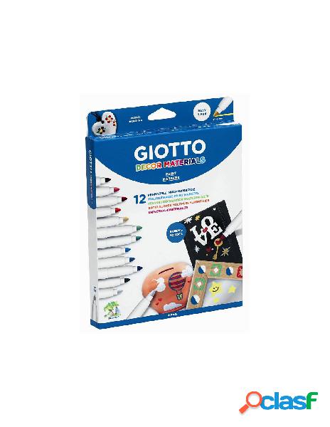Giotto decor materialsastuccio appendibile 12 pz colori