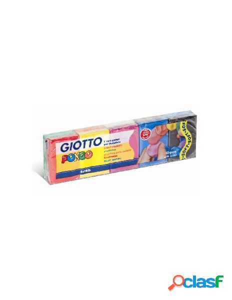 Giotto pongo 500g colori assortiti - 10 panetti da 50gr
