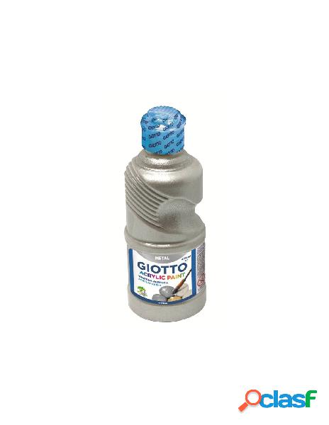 Giotto tempera acrilica 250 ml flacone 250ml argento