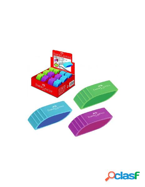 Gomma ergonomica colori assortiti - espositore da 24 pezzi