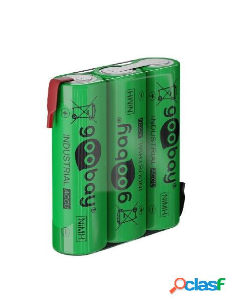 Goobay - batterie ricaricabili nimh 3xaa hr6 2100 mah 3.6v a