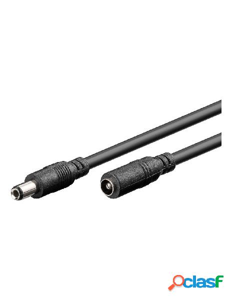 Goobay - cavo prolunga di alimentazione dc 2.5 mm 3m nero