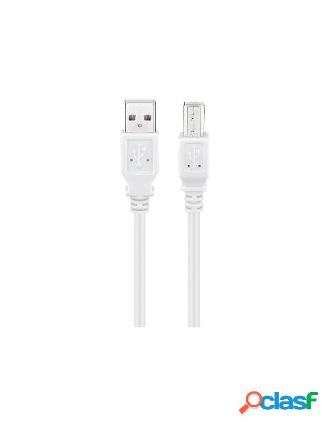 Goobay - cavo usb 2.0 a maschio/b maschio 1m bianco