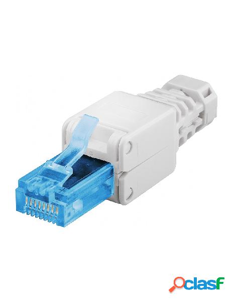 Goobay - plug cat.6a rj45 utp toolless con copriconnettore