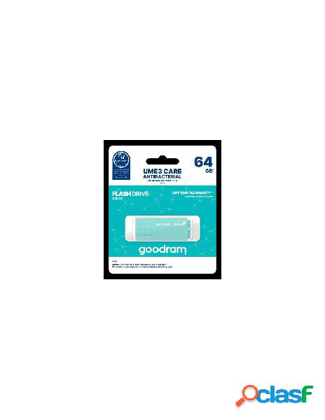 Goodram - goodram 64gb ume3 care - antibatterica - usb 3.0
