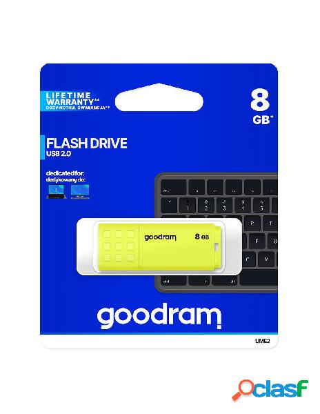 Goodram - pendrive goodram 8gb ume2 yellow usb 2.0 - retail