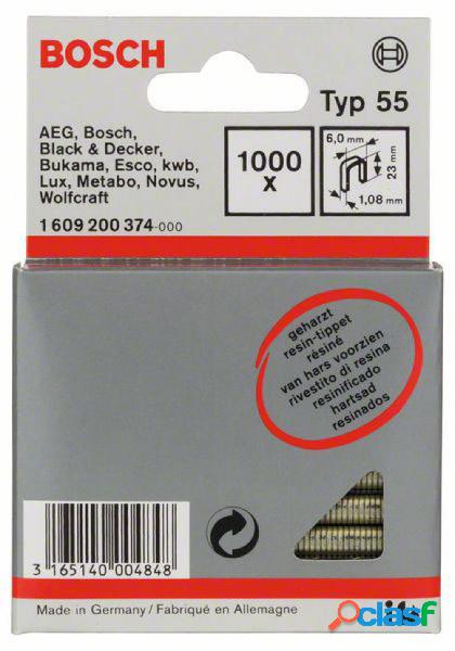 Graffe a dorso stretto tipo 55 resinate - 6 x 1,08 x 23 mm