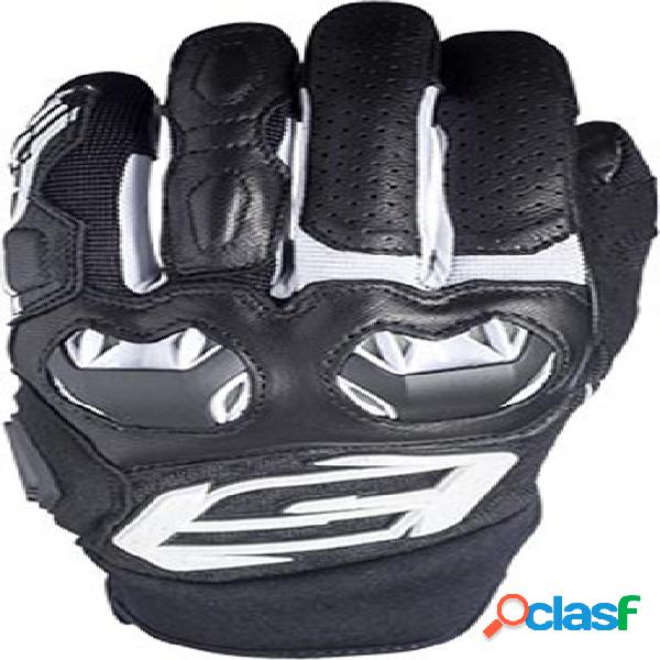 Guanti moto pelle estivi Five SF3 Nero Bianco