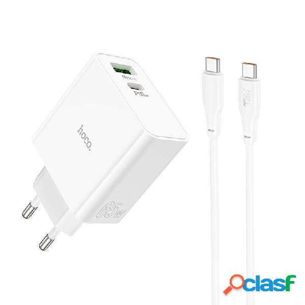 HOCO C113A PD 65W Dual Ports USB-A Tipo-C Adattatore per