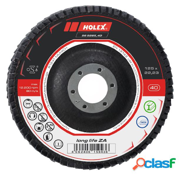 HOLEX - Disco abrasivo lamellare long life ZA conico ⌀ 125