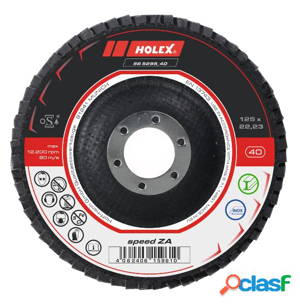 HOLEX - Disco abrasivo lamellare speed ZA piatto ⌀ 115 mm