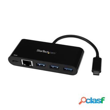 Hub usb 3.0 a 3 porte con gigabit ethernet e power delivery