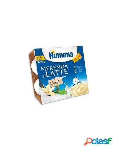 Humana - Merenda Al Latte Vaniglia 4x100g