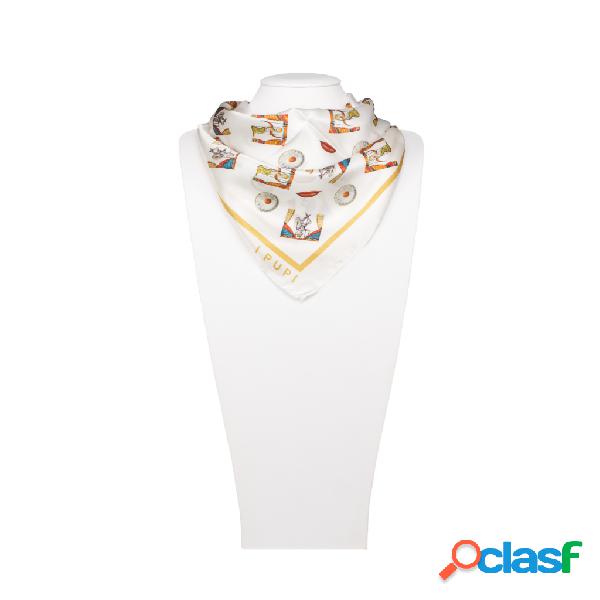 I pupi foulard caos 53x53 bianco