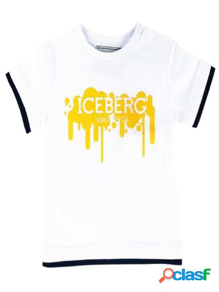 ICEBERG t-shirt bambino girocollo con logo iceberg street