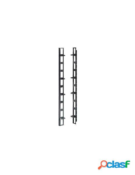 Intellinet - coppia canala gestione cavi verticale 42u nera