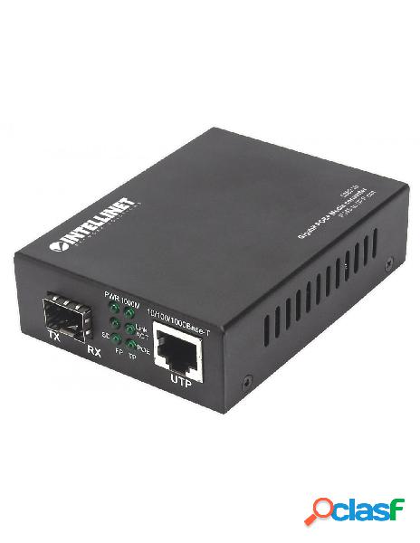 Intellinet - media converter sfp gigabit poe+