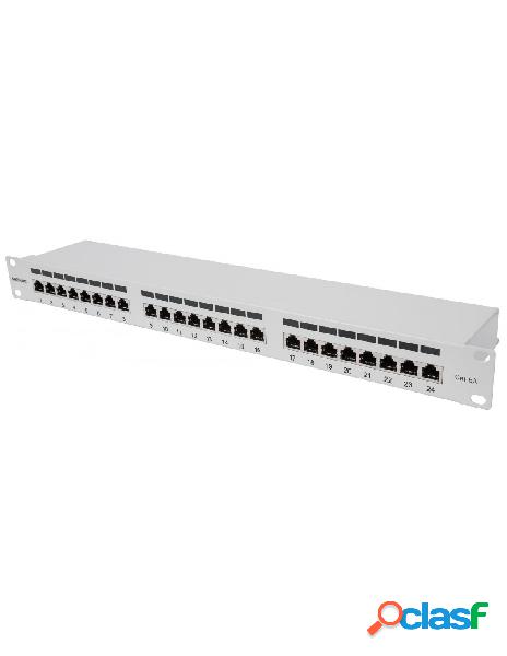 Intellinet - pannello patch ftp 24 porte 19 cat6a grigio
