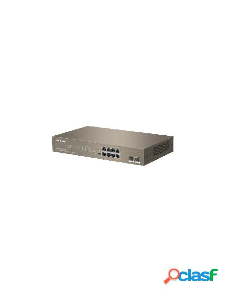 Ip-com - switch unmanaged 8ge + 2sfp 8 porte poe