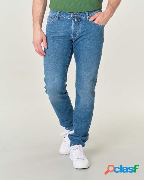 Jeans Nick lavaggio chiaro stone washed in cotone