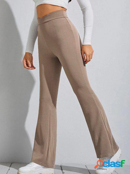 Jersey Casuale Sciolto Tinta unita Pantaloni della tuta