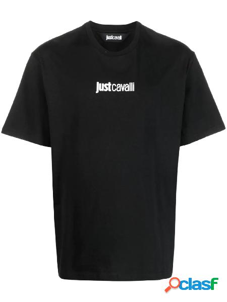 Just Cavalli T-shirt a manica corta con logo nero