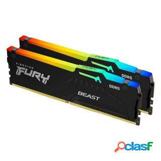Kingston Technology FURY Beast RGB, 32 GB, 2 x 16 GB, DDR5,