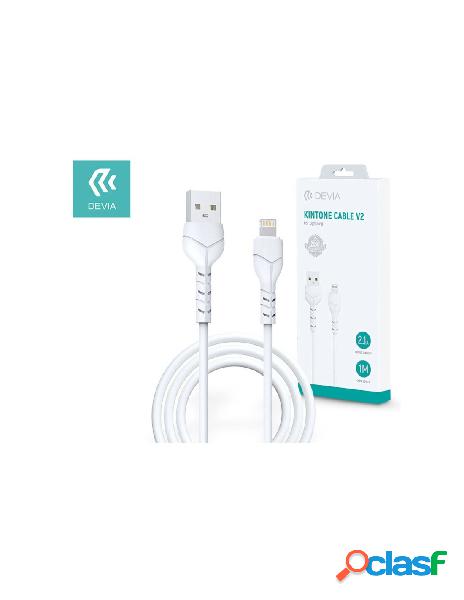 Kintone cavo lightning apple 5v 2.1a 1m carica e dati bianco