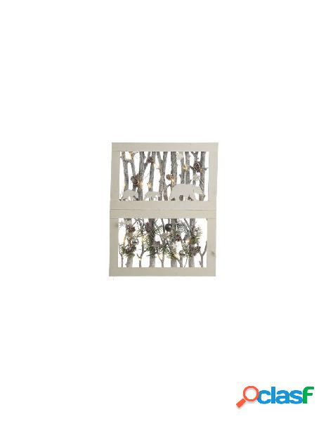 Led plywood scenery 2ass, colour: white/silver, size:
