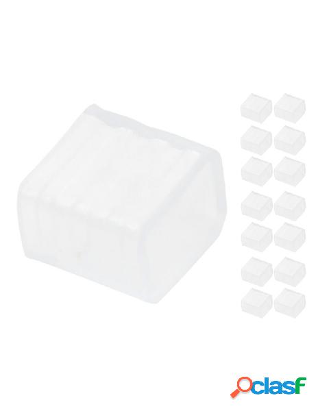 Ledlux - 15 gommini pvc termine per chiusure striscia led