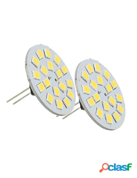 Ledlux - 2 pezzi lampadine led g4 bispina dc ac 12v 24v 3w
