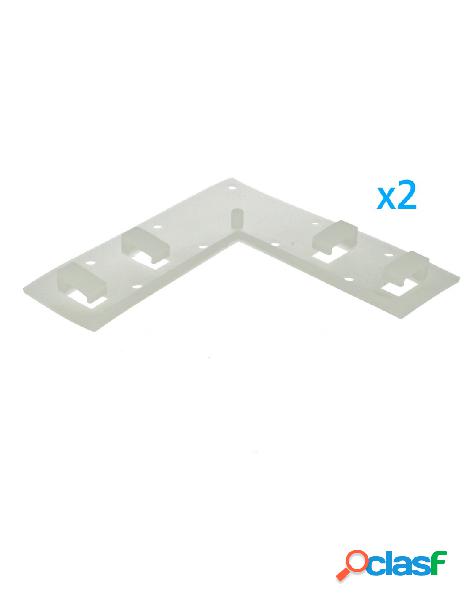 Ledlux - 2 pz clip fissaggio rigido curva con 4 posizione