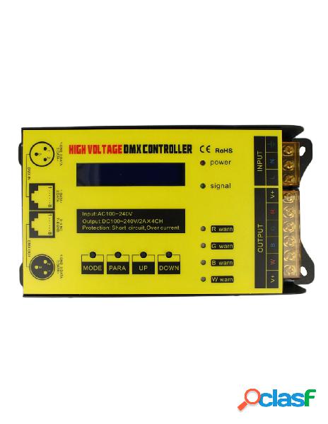 Ledlux - centralina dmx controller alta tensione 4 canali