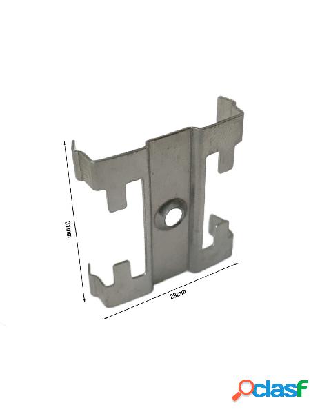 Ledlux - clip guida gancio metallo per fissaggio a muro del