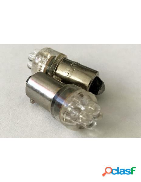 Ledlux - coppia 2 lampadine led ba9s t4w piedi dritti con 4